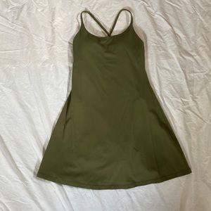 Green Athletic Dress with built in bra & bodysuit